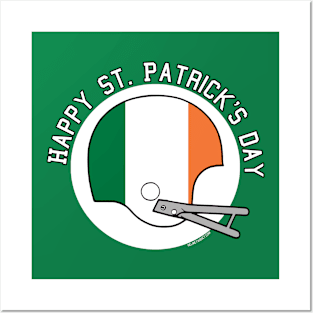 St. Patrick's Day Irish Flag Helmet Posters and Art